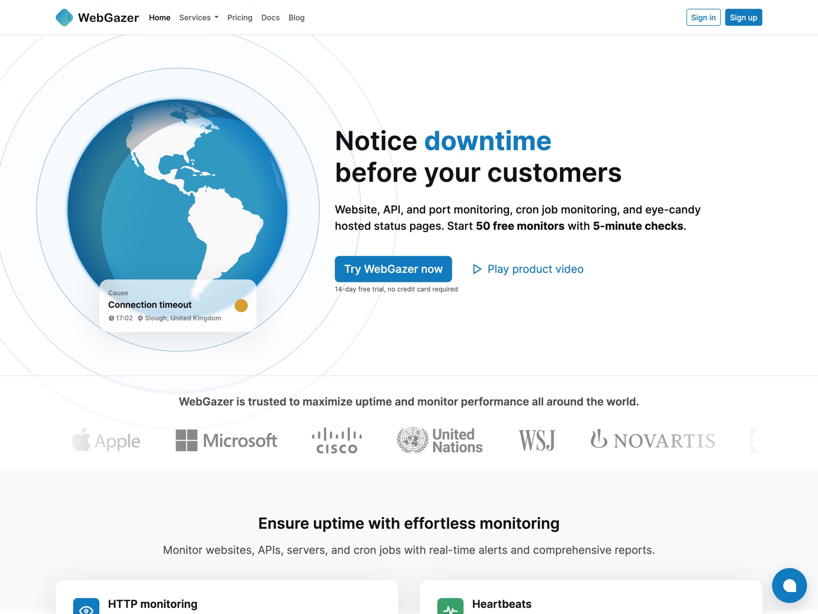 home page